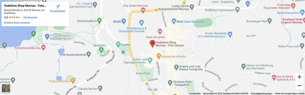 Vodafone Shop Murnau - Foto Stoess Google Maps